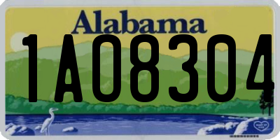 AL license plate 1AO8304