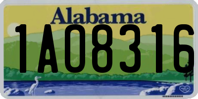 AL license plate 1AO8316
