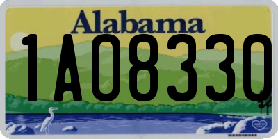 AL license plate 1AO8330