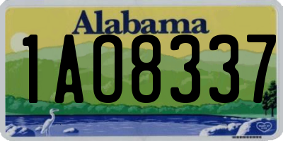 AL license plate 1AO8337
