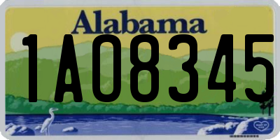 AL license plate 1AO8345