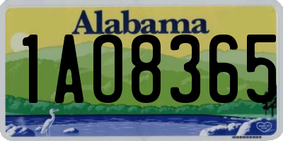 AL license plate 1AO8365