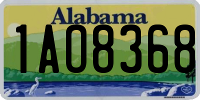 AL license plate 1AO8368