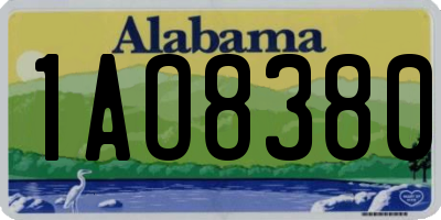AL license plate 1AO8380