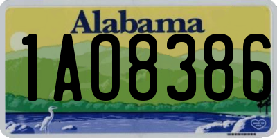 AL license plate 1AO8386