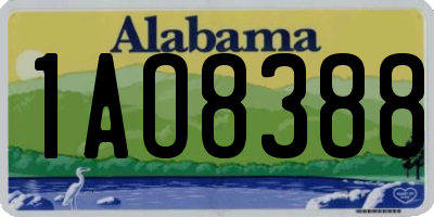 AL license plate 1AO8388