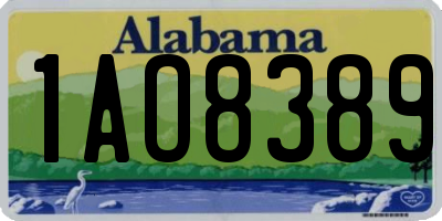 AL license plate 1AO8389