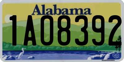 AL license plate 1AO8392