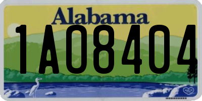 AL license plate 1AO8404
