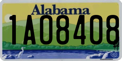 AL license plate 1AO8408