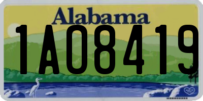 AL license plate 1AO8419