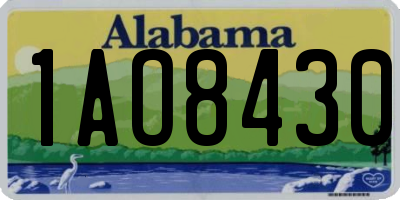 AL license plate 1AO8430