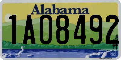 AL license plate 1AO8492