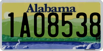 AL license plate 1AO8538
