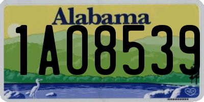 AL license plate 1AO8539