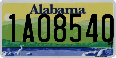 AL license plate 1AO8540