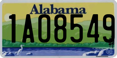 AL license plate 1AO8549
