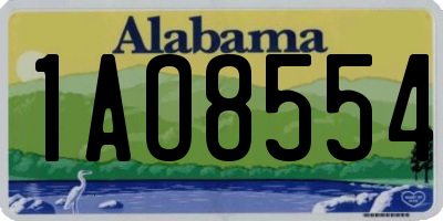 AL license plate 1AO8554