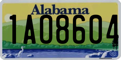 AL license plate 1AO8604