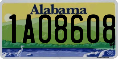 AL license plate 1AO8608