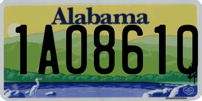 AL license plate 1AO8610