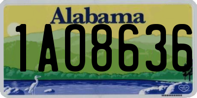 AL license plate 1AO8636