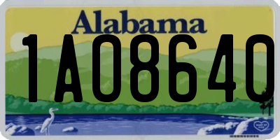 AL license plate 1AO8640