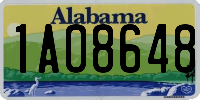 AL license plate 1AO8648