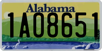 AL license plate 1AO8651