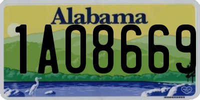 AL license plate 1AO8669