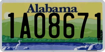 AL license plate 1AO8671