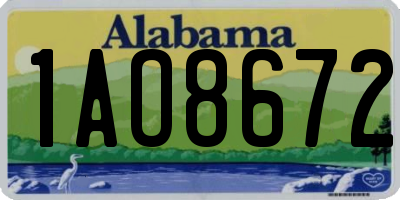 AL license plate 1AO8672