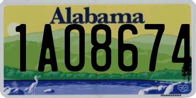 AL license plate 1AO8674