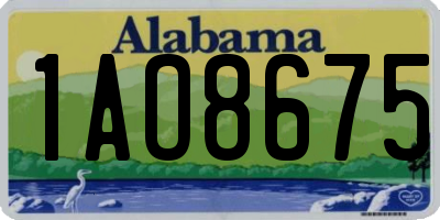 AL license plate 1AO8675