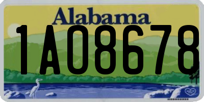 AL license plate 1AO8678