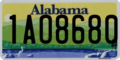 AL license plate 1AO8680