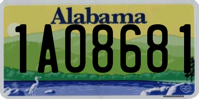 AL license plate 1AO8681