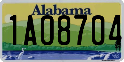 AL license plate 1AO8704