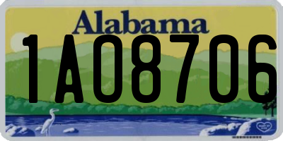 AL license plate 1AO8706