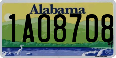 AL license plate 1AO8708