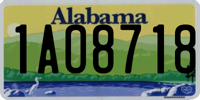 AL license plate 1AO8718