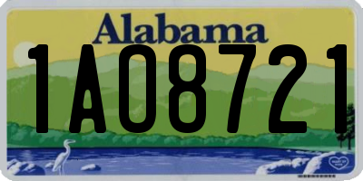 AL license plate 1AO8721