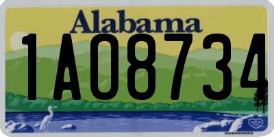 AL license plate 1AO8734