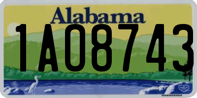AL license plate 1AO8743