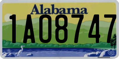 AL license plate 1AO8747