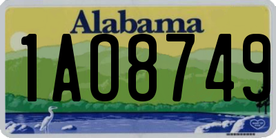 AL license plate 1AO8749