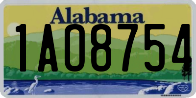 AL license plate 1AO8754