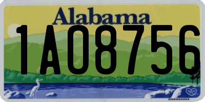 AL license plate 1AO8756