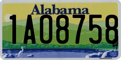 AL license plate 1AO8758