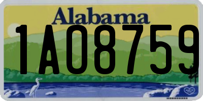 AL license plate 1AO8759